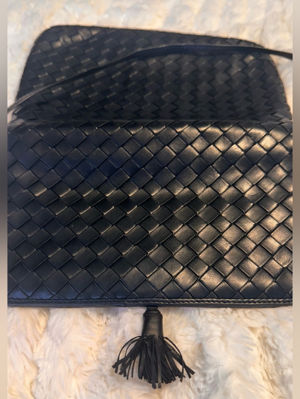 Bottega Veneta Black Leather Woven Shoulder Bag Vintage - Picture 7 of 7
